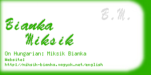 bianka miksik business card